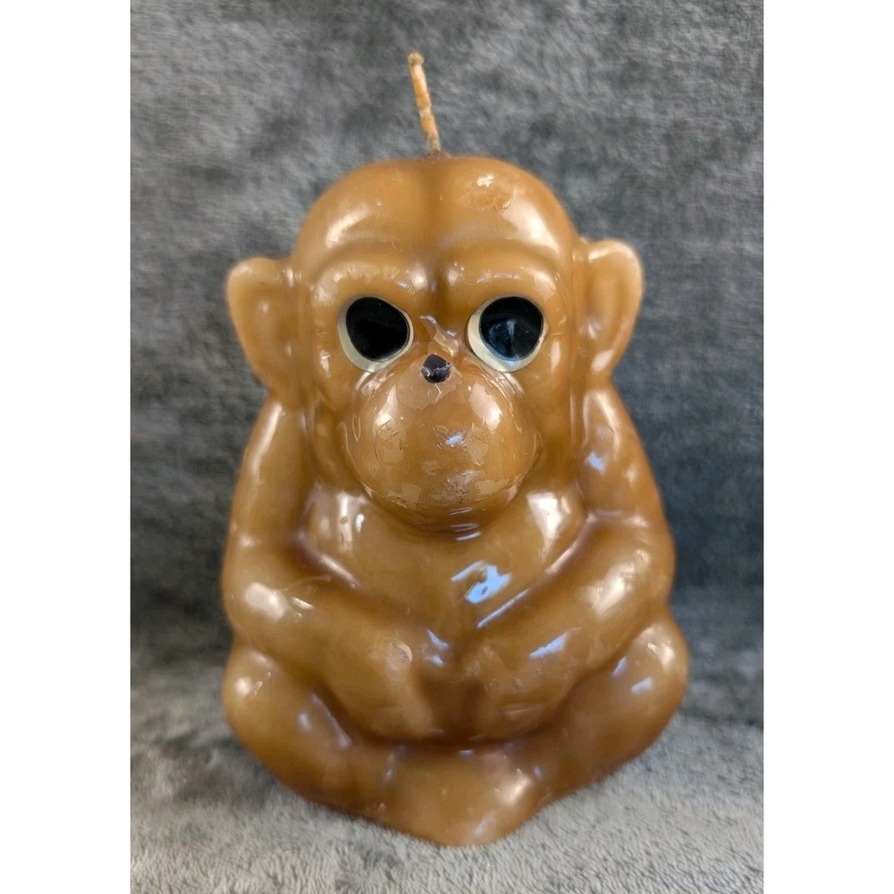 Monkey Candle Figurine Novelty Candle Unique Home Decor Gift Idea White Elephant